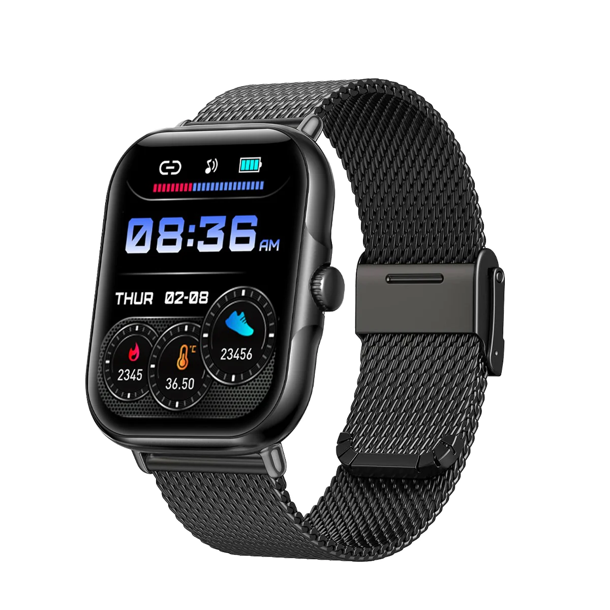 pTron Reflect Callz Smartwatch, Bluetooth Calling, 1.8pTron Reflect Callz Smartwatch, Bluetooth Calling, 1.85" Full Touch Display5" Full Touch Display